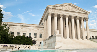 The United States Supreme Court Building in Washington DC